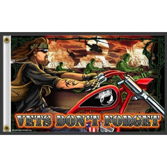 VETS DON'T FORGET DELUXE 3' X 5' FLAG (Sold by the piece) *- CLOSEOUT NOW $ 5 EA