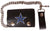 BLUE NAUTICAL STAR TRIFOLD LEATHER WALLETS WITH CHAIN (Sold by the piece)