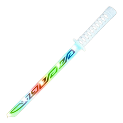 23" WHITE RAINBOW LIGHT UP NINJA SWORD WITH SOUND (sold by the piece or dozen )